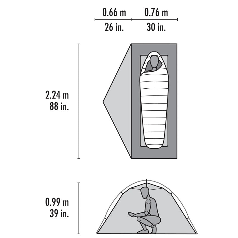 MSR Elixir 1 Person BackPacking Tent - Green