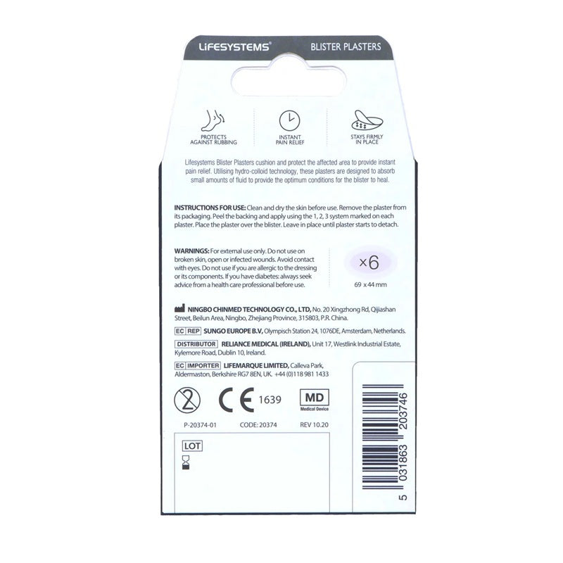 Lifesystems Blister Plasters (6-pack)