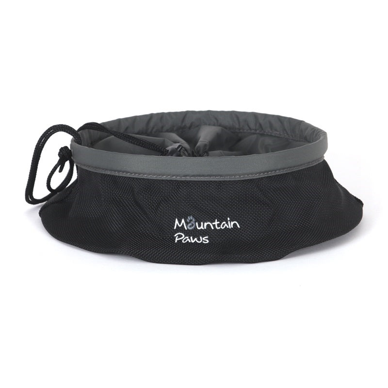 Mountain Paws Collapsible Dog Food Bowl Black