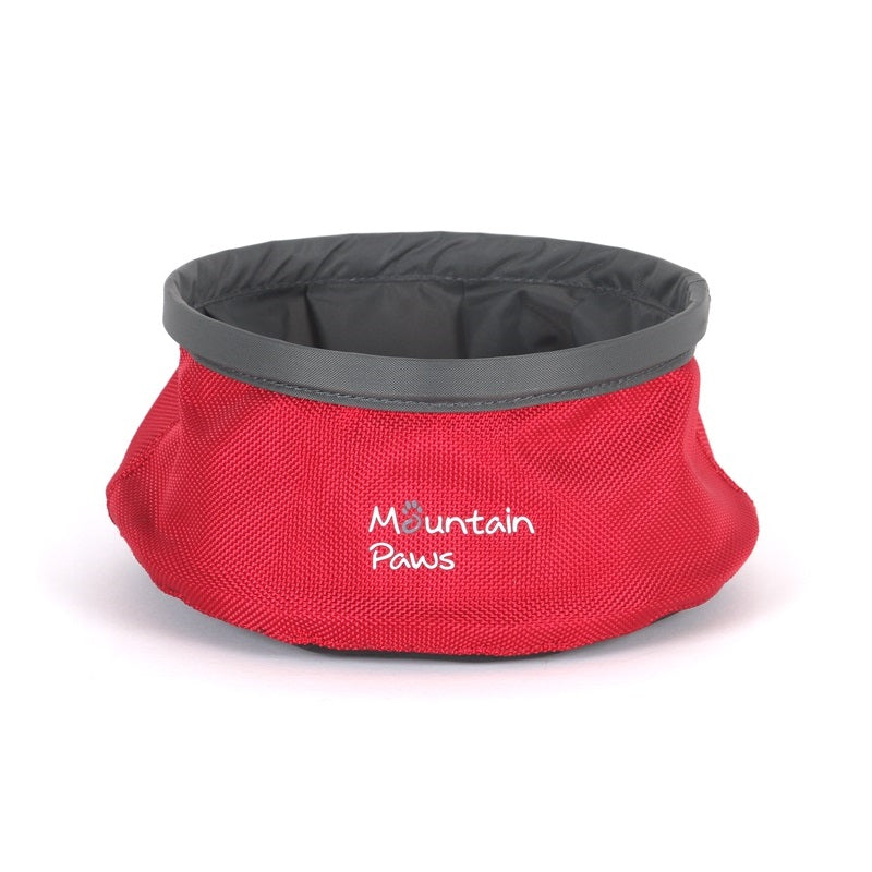 Mountain Paws Collapsible Dog Water Bowl Red