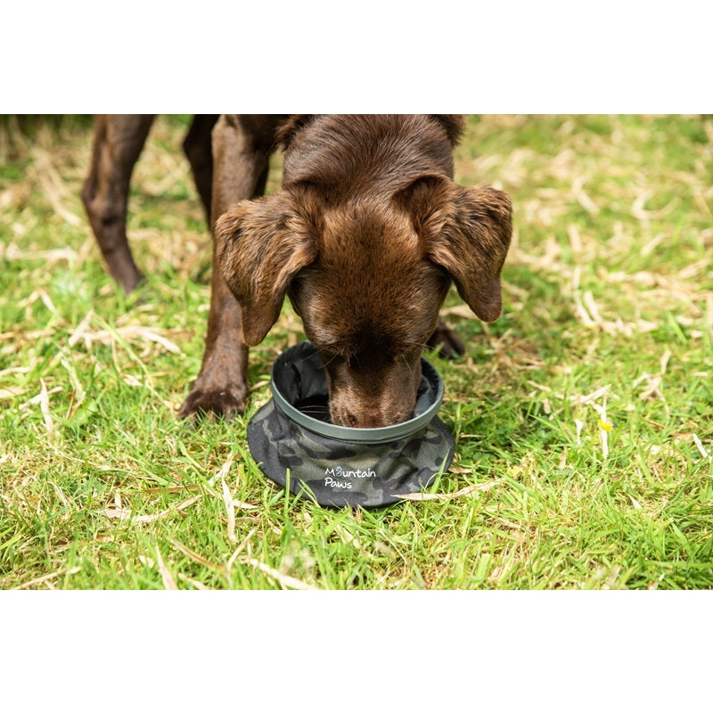 Mountain Paws Collapsible Dog Water Bowl Camo