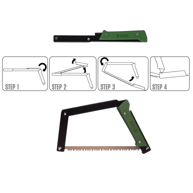 Agawa Canyon Boreal 15 Saw With All Purpose Blade - Black and Green
