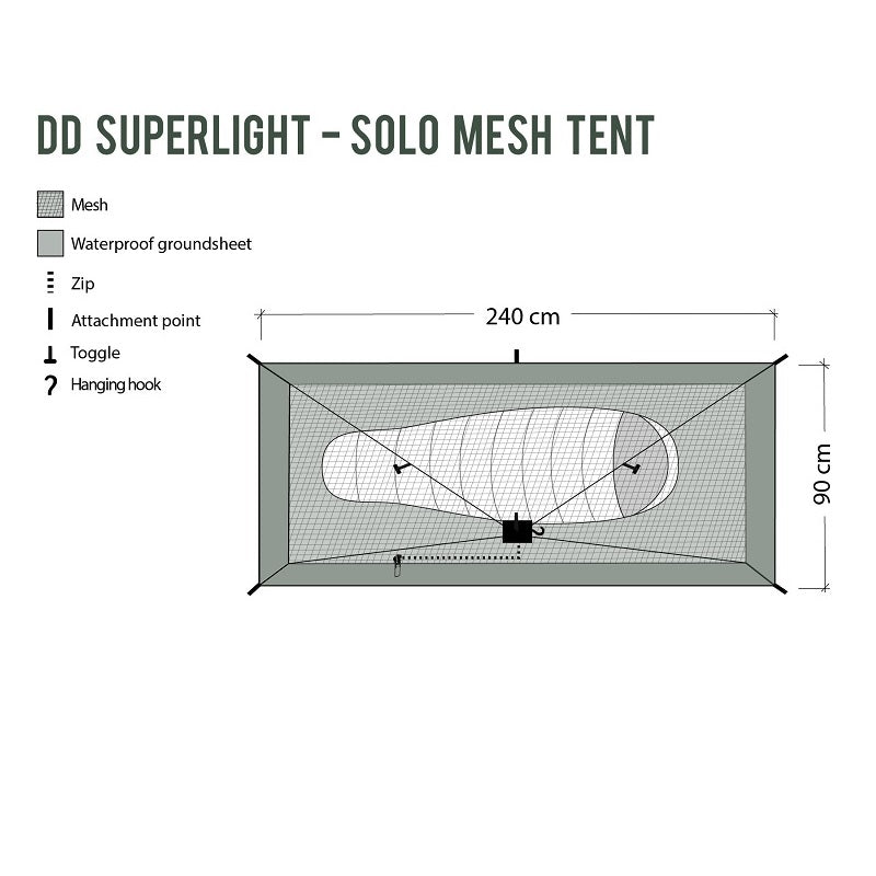 DD Hammocks Superlight Solo Mesh Tent