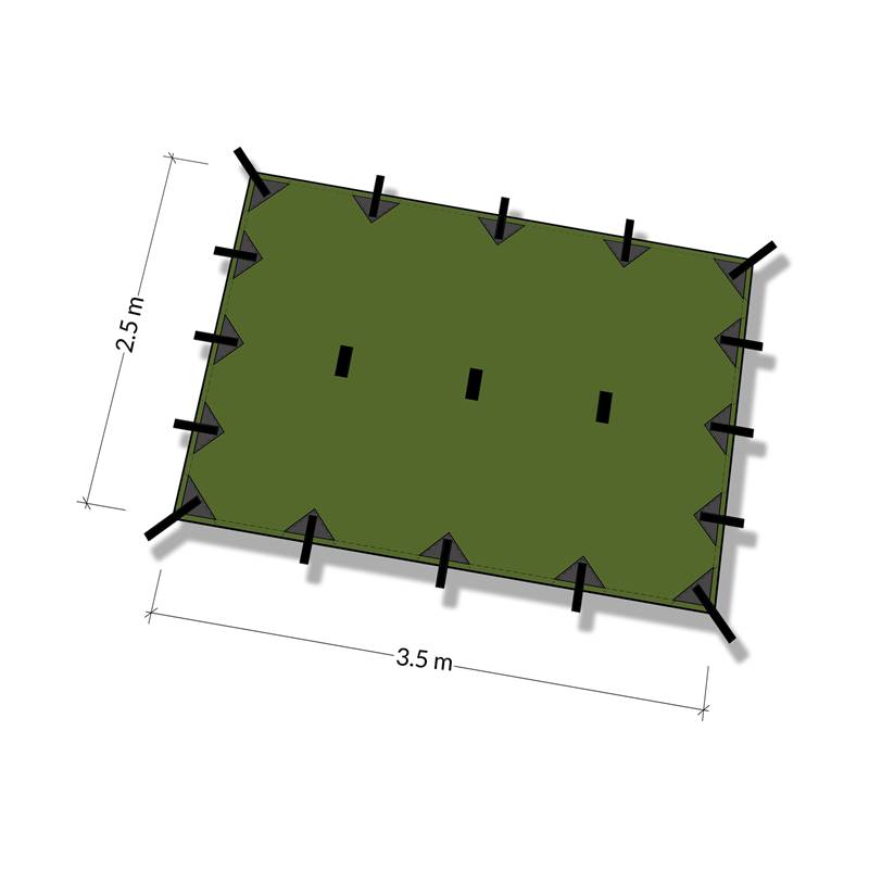 DD Hammocks Tarp Medium 3.5x2.4mtr Olive Green