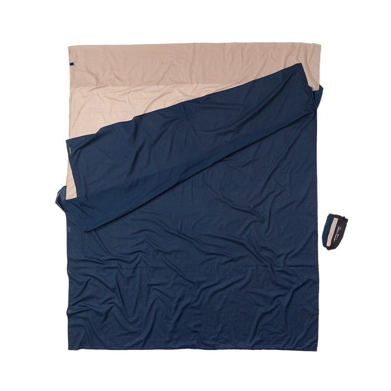 Cocoon 100% Egyptian Cotton, Travel Sheet Double Sized Khaki/Tuareg