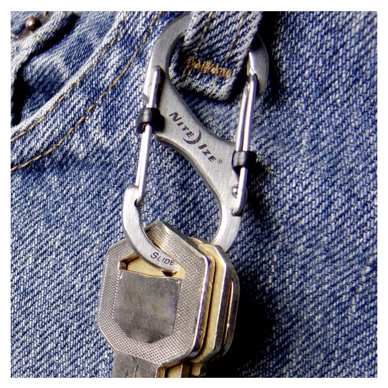 Nite Ize S-Biner Slidelock Stainless Steel - 3 Pack - Black