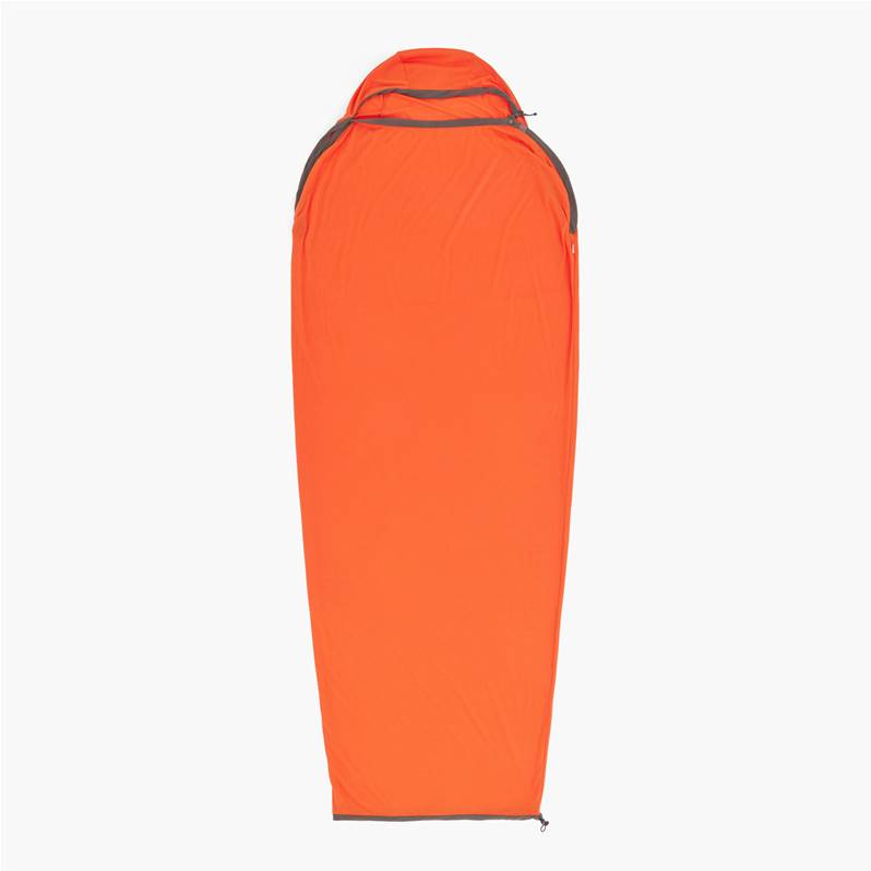 Sea to Summit Reactor Extreme Sleeping Bag Liner Mummy with Drawcord Standard Spicy Orange
