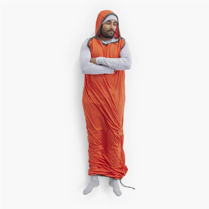 Sea to Summit Reactor Extreme Sleeping Bag Liner Mummy with Drawcord Standard Spicy Orange