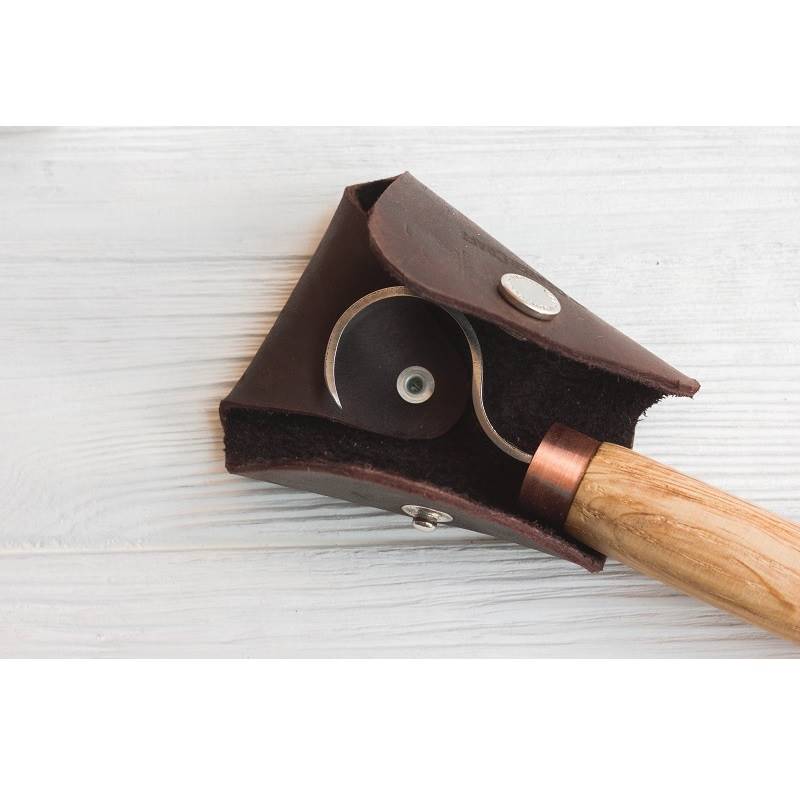 BeaverCraft SK1S Oak - Hook Knife in Leather Sheath