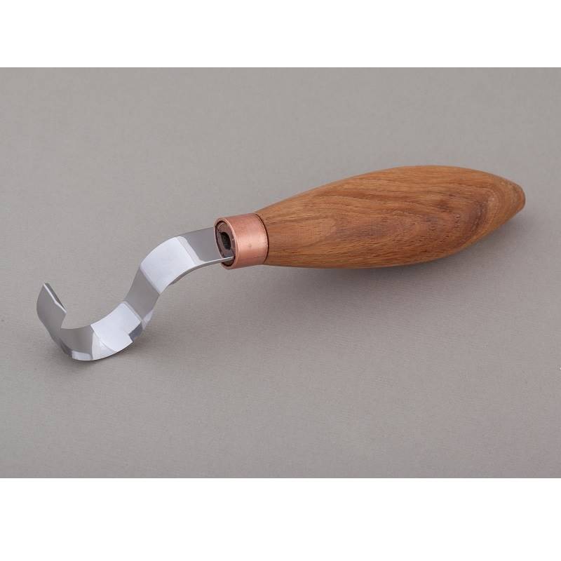 BeaverCraft SK2SOAK – Spoon Carving Knife 30 mm with Oak Handle and Leather Sheath