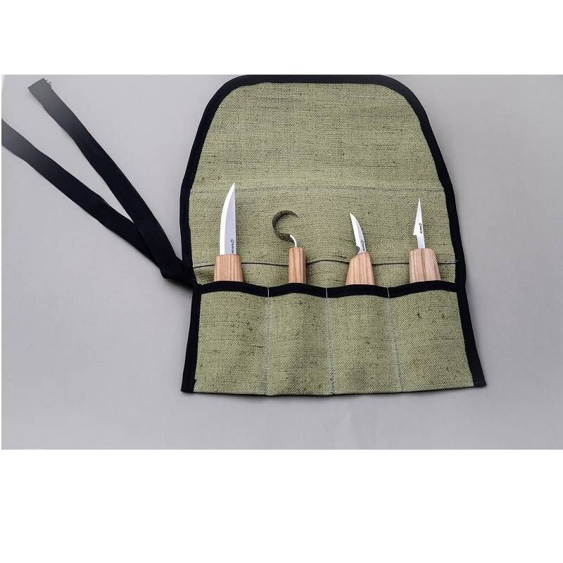 BeaverCraft S09 - Set of 4 Knives in Tool Roll