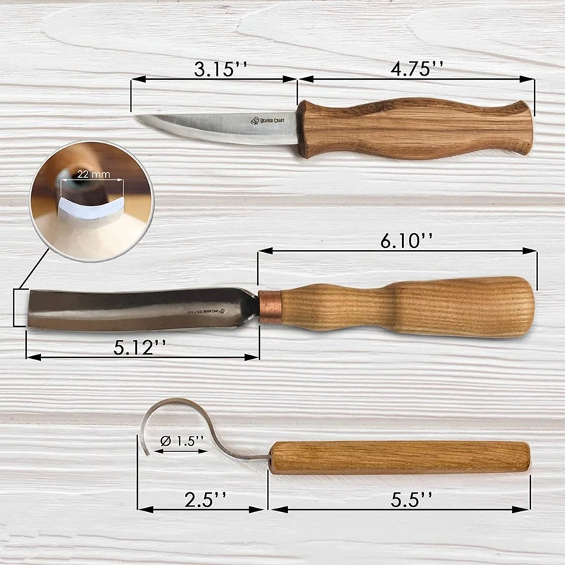 BeaverCraft S14 - Spoon Carving Set with Gouge