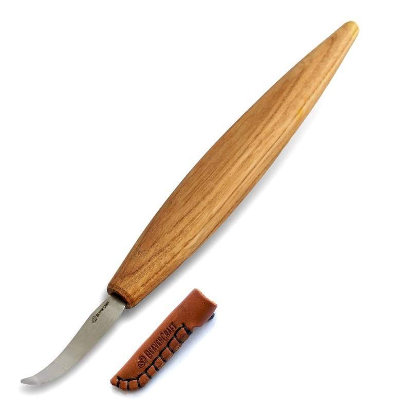 BeaverCraft SK4S - Open Curve Spoon Knife with Leather Sheath