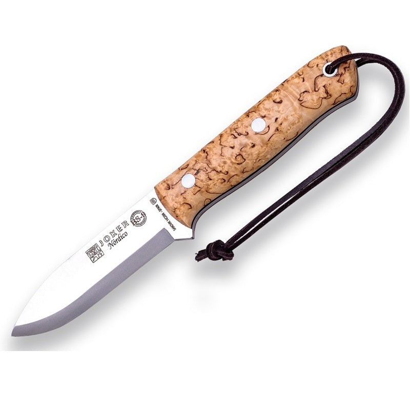 Joker BS9 Nordico Bushcraft Knife - Curly Birch