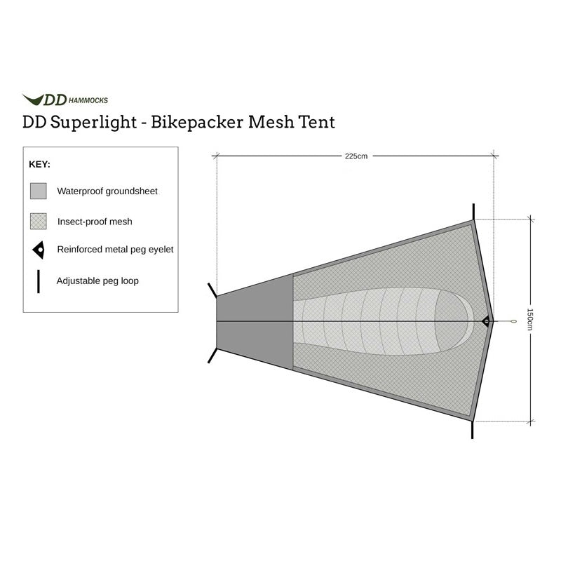 DD Hammocks Superlight Bikepacker Mesh Tent