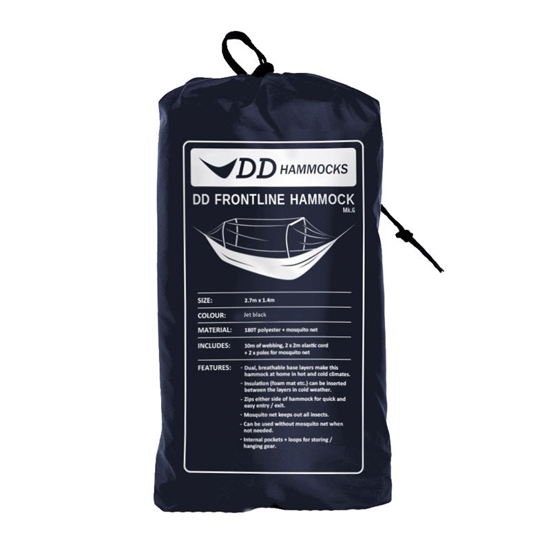 DD Hammocks Frontline Hammock Jet Black