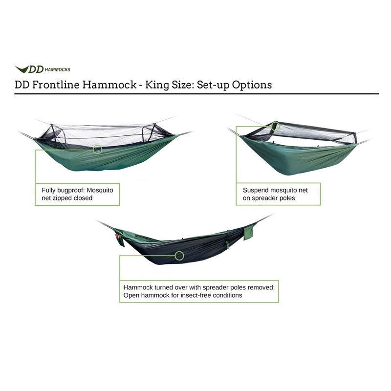 DD Hammocks Frontline Hammock King Size Olive