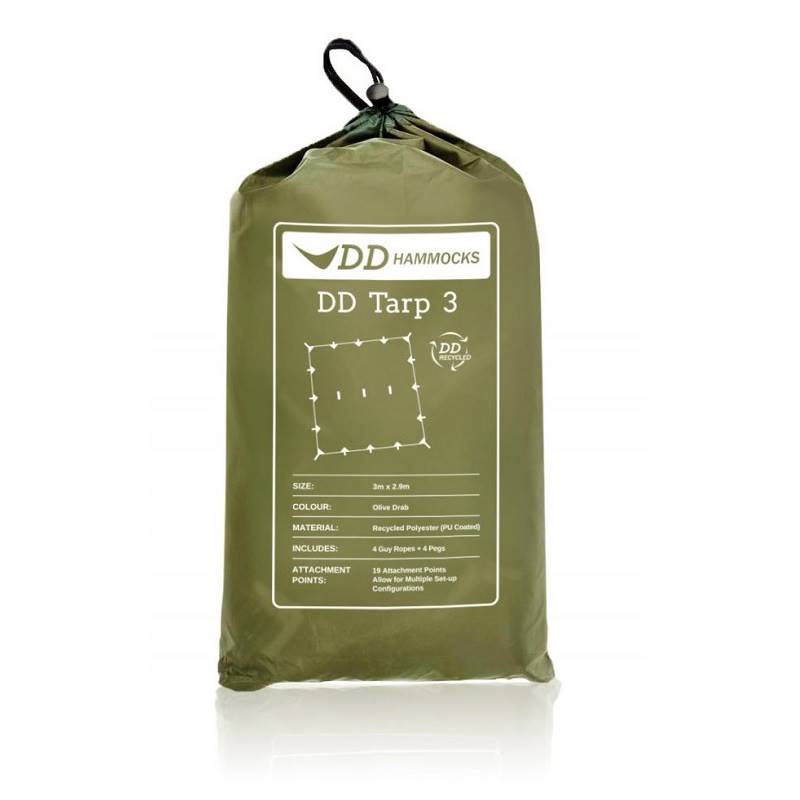 DD Hammocks Recycled Tarp 3 - Olive