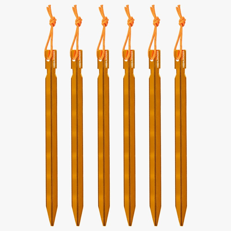 Highlander Arrow Aluminium Pegs 18cm / 7inch 6 pack