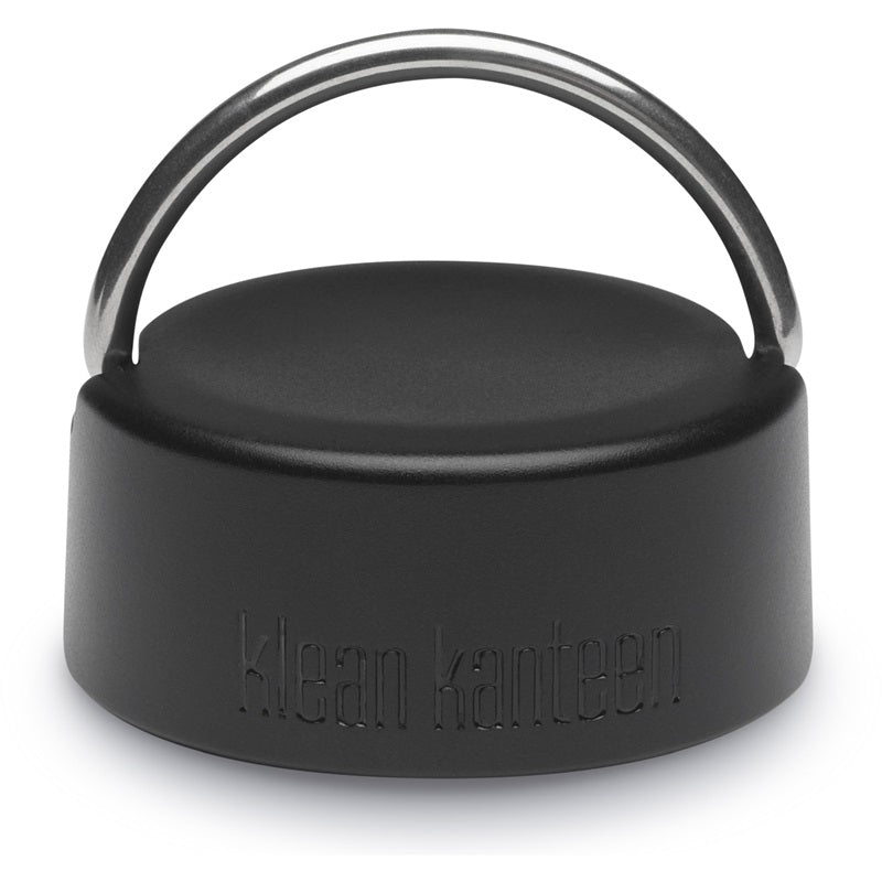 Klean Kanteen Stainless/Black Loop Cap - Wide
