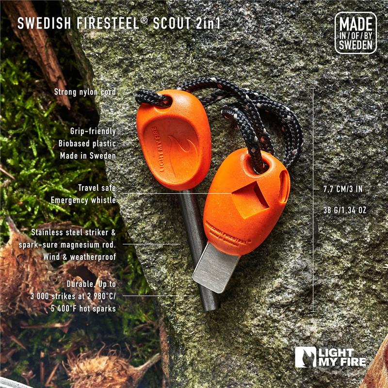Light My Fire Swedish FireSteel Scout 2in1 - Coco Shell