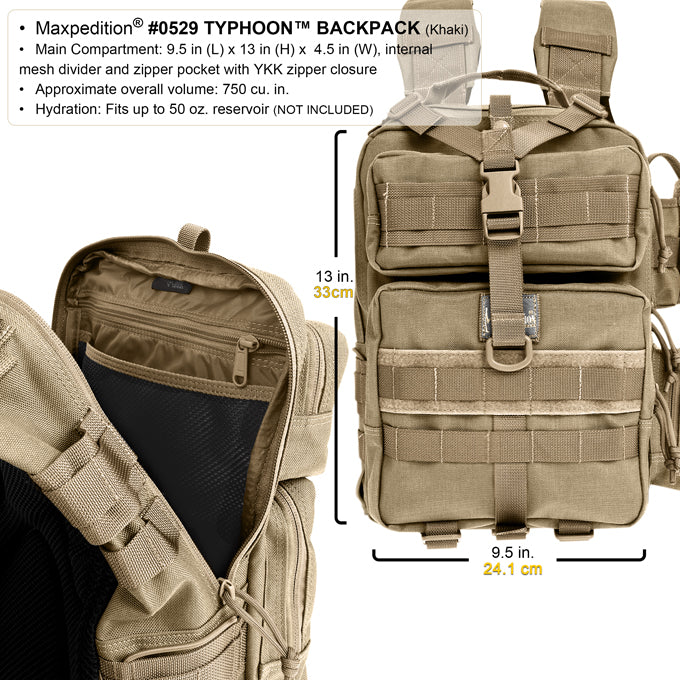 Maxpedition Typhoon Backpack - Black