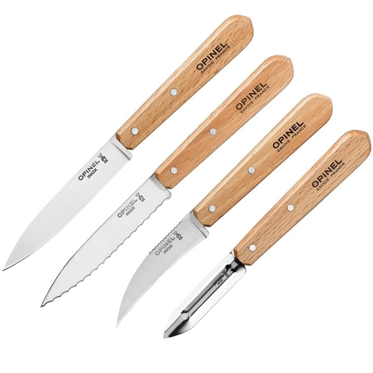 Opinel 4-Piece Beechwood Stainless Steel Kitchen Set