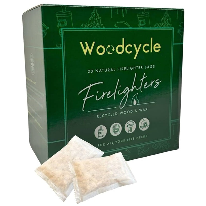 Woodcycle Natural Firelighters Bags - 20 Pack