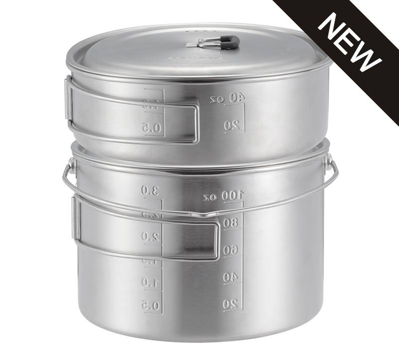 Stainless Steel Companion Pot Set for Solo Stove Campfire. Solo Stove 2 Pot Set 