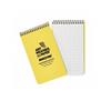 Modestone Top Spiral Waterproof Notepad 76 x 130mm Yellow 50 Sheets