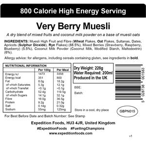 Expedition Foods Very Berry Muesli 800KCAL