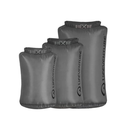 Lifeventure Ultralight Dry Bag Multipack (5L, 10L, 25L) Grey
