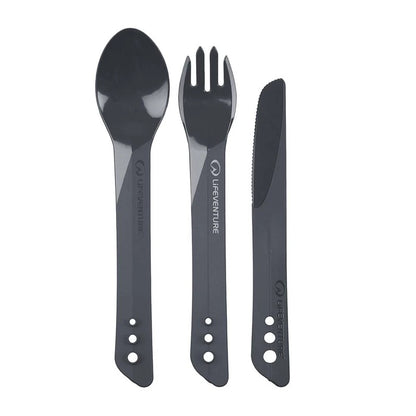 Lifeventure Ellipse Cutlery Set - Dark Grey