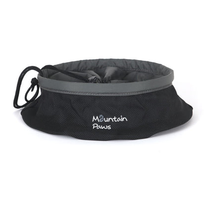 Mountain Paws Collapsible Dog Food Bowl Black