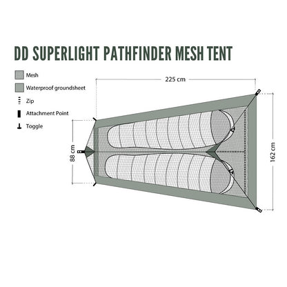 DD Hammocks Superlight Pathfinder Mesh Tent