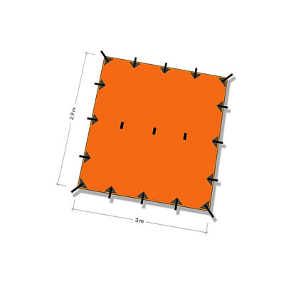DD Hammocks Superlight Tarp - Sunset Orange