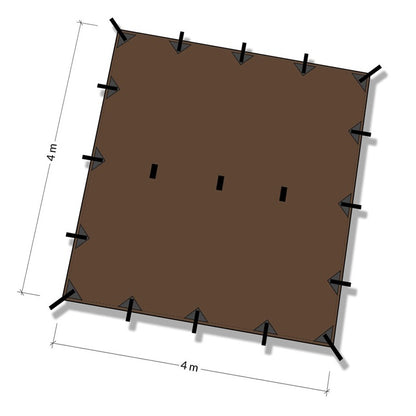 DD Hammocks Tarp 4x4 Coyote Brown