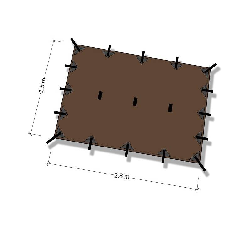 DD Hammocks Tarp Small 2.8x1.5mtr Coyote Brown