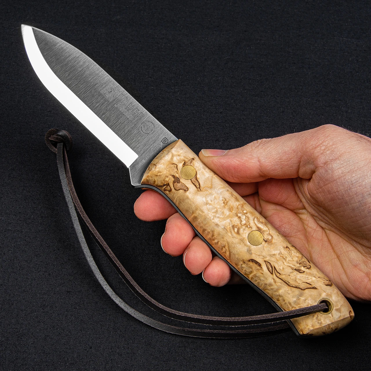 Joker BS9 Nordico Bushcraft Knife - Curly Birch