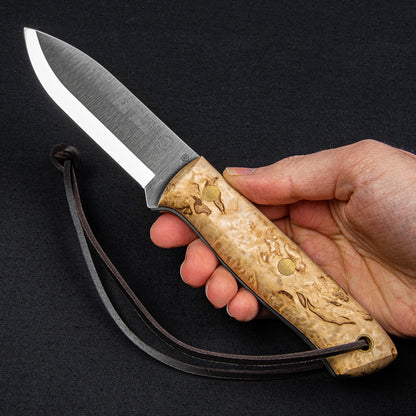 Joker BS9 Nordico Bushcraft Knife - Curly Birch