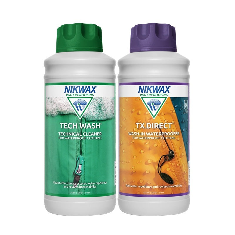 Nikwax TX Direct Wash In / Tech Wash 1000ml Twin Pack