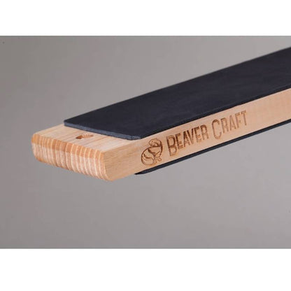 BeaverCraft LS1P1 - Dual-Sided Leather Paddle Strop with P1 Polishing Compound