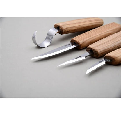 BeaverCraft S09 - Set of 4 Knives in Tool Roll