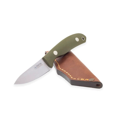 Casstrom Safari Green G10 with Leather Sheath