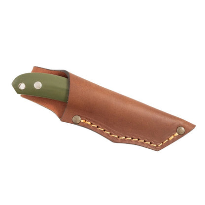 Casstrom Safari Green G10 with Leather Sheath