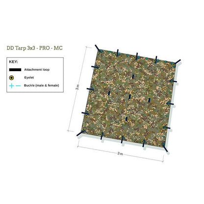 DD Hammocks Tarp Pro 3x3 MC