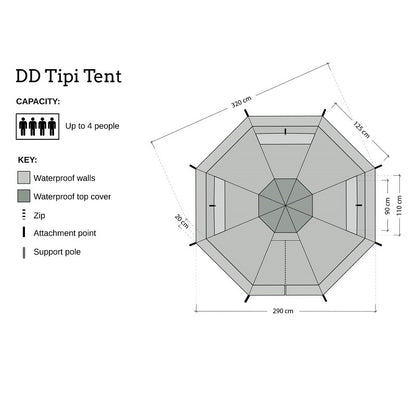 DD Hammocks Tipi Tent