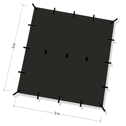 DD Hammocks Tarp 3x3 Jet Black