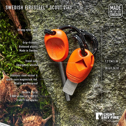 Light My Fire Swedish FireSteel Scout 2in1 - Hazy Blue