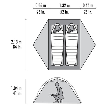 MSR Elixir 2 Person BackPacking Tent - Green